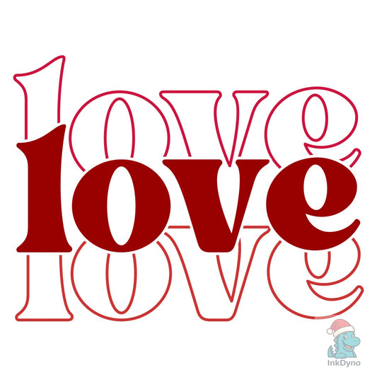 Love Valentine Heat Transfer Decal - DTF Transfer