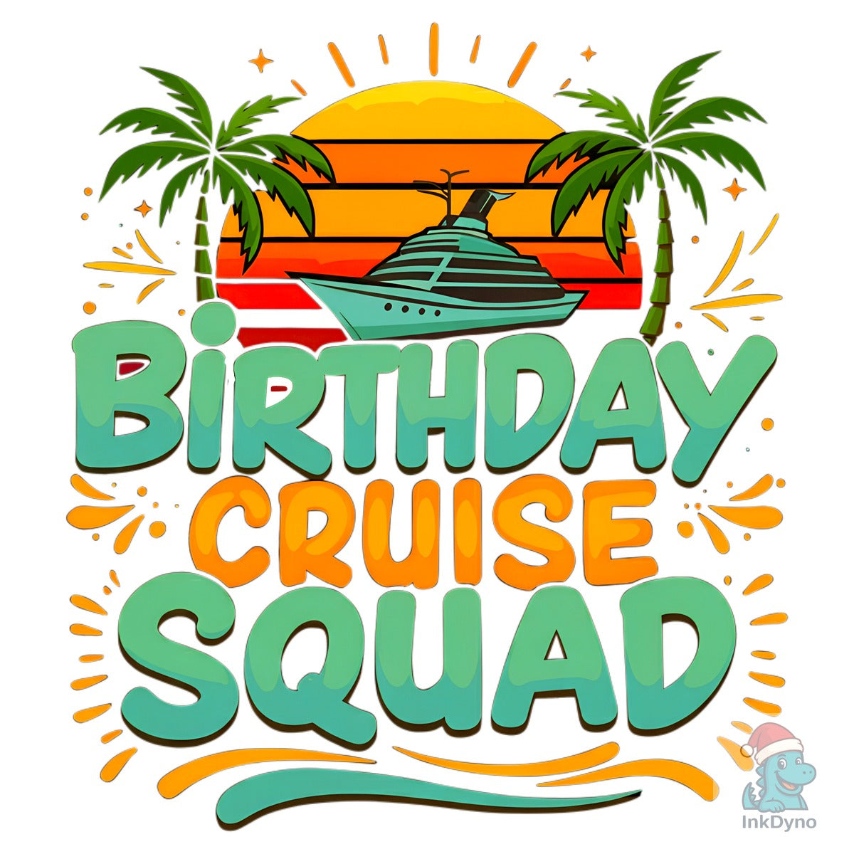Birthday Cruise Squad T-Shirt Design