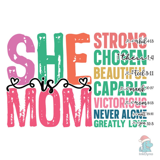 She Is Mom Family Titles - DTF Transfer