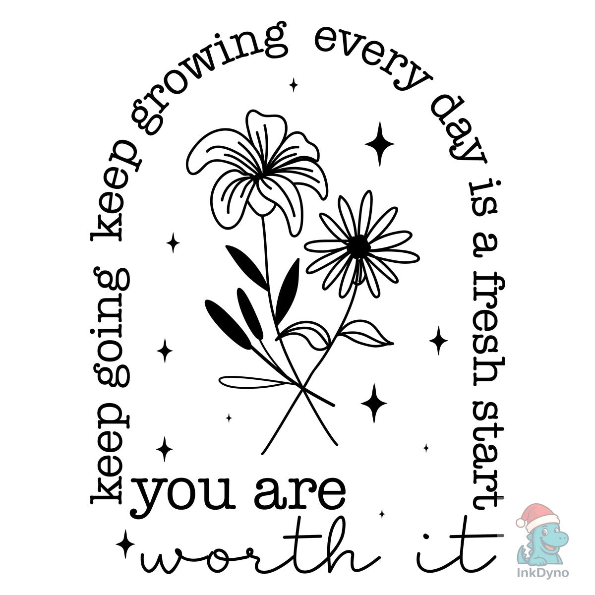 Boho Wildflower Motivational Design