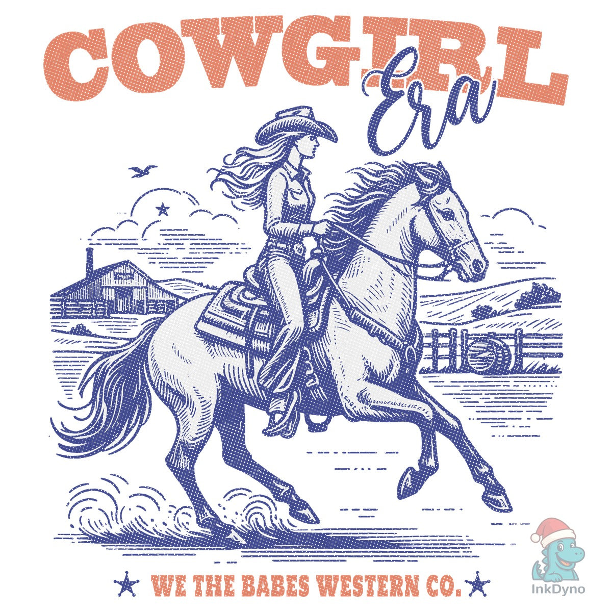Vintage 90s Cowgirl Graphic