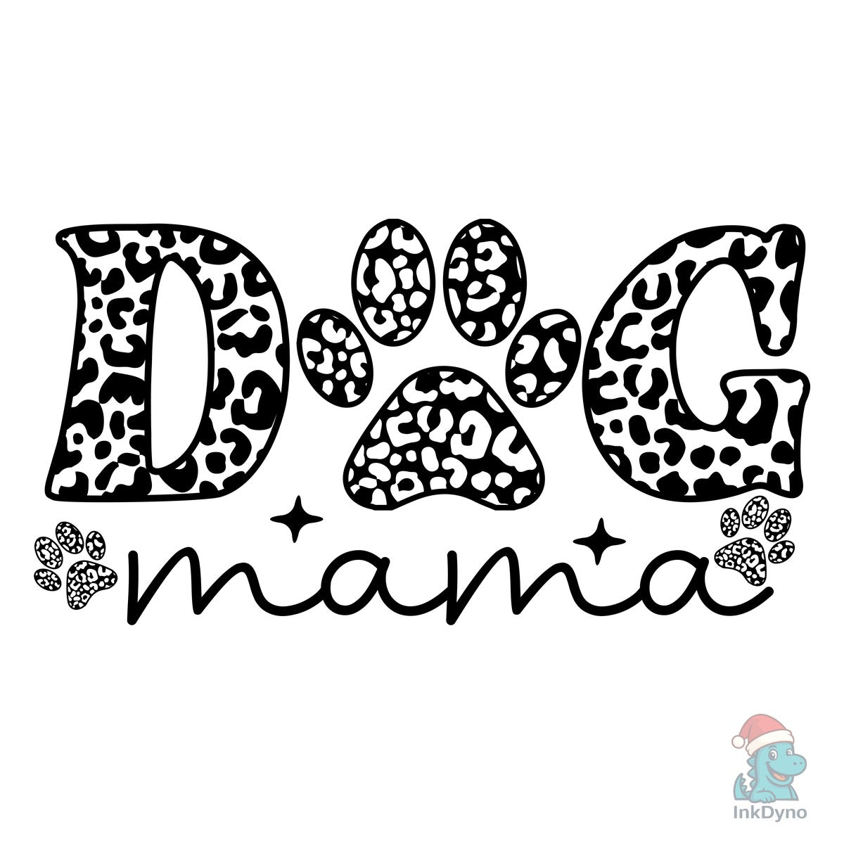 Dog Mama Leopard Sleeve Design
