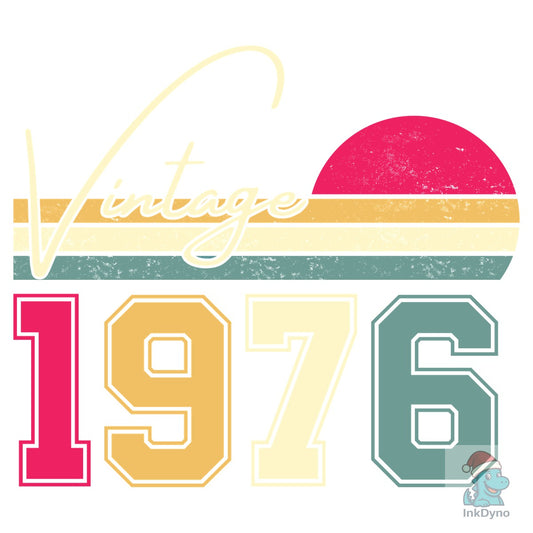 Vintage Classic Born in 1976 Birthday - DTF Transfer