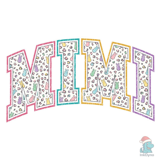 Easter Mimi Grandma Bunny Varsity - DTF Transfer