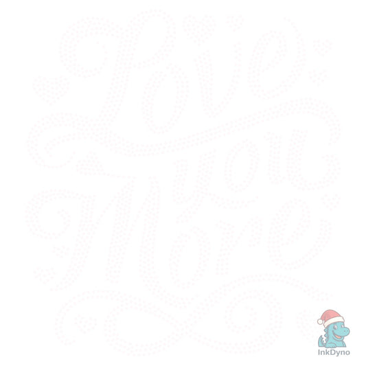 Love You More Rhinestone Template - DTF Transfer