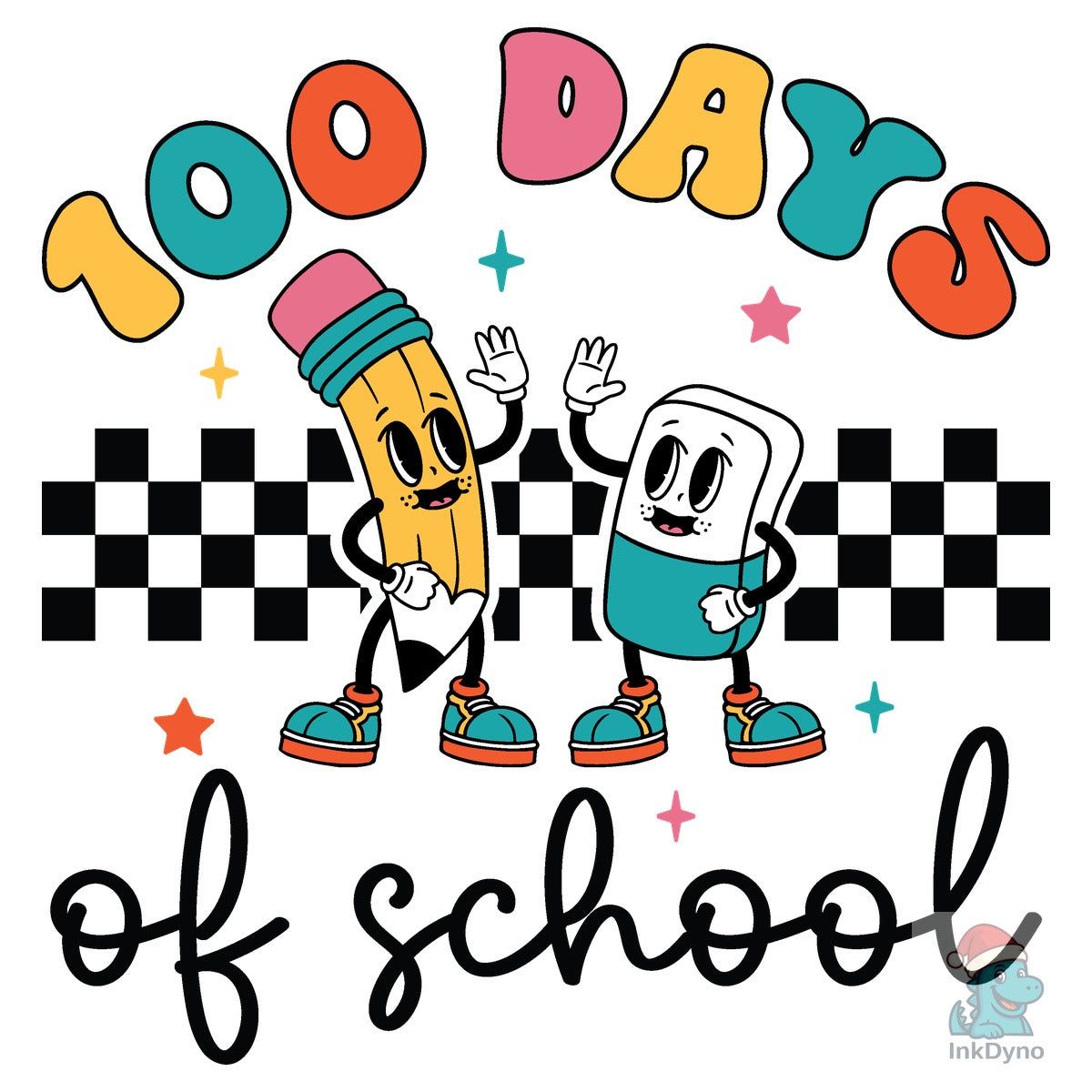 Retro 100 Days of School Back to School