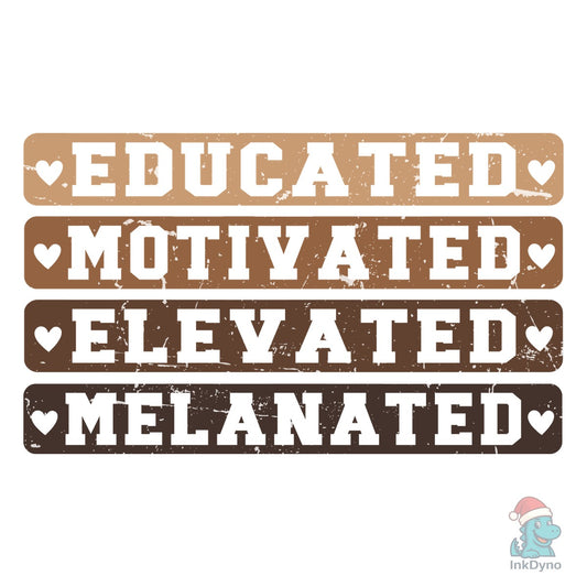 Black History Month Melanated Design Set - DTF Transfer