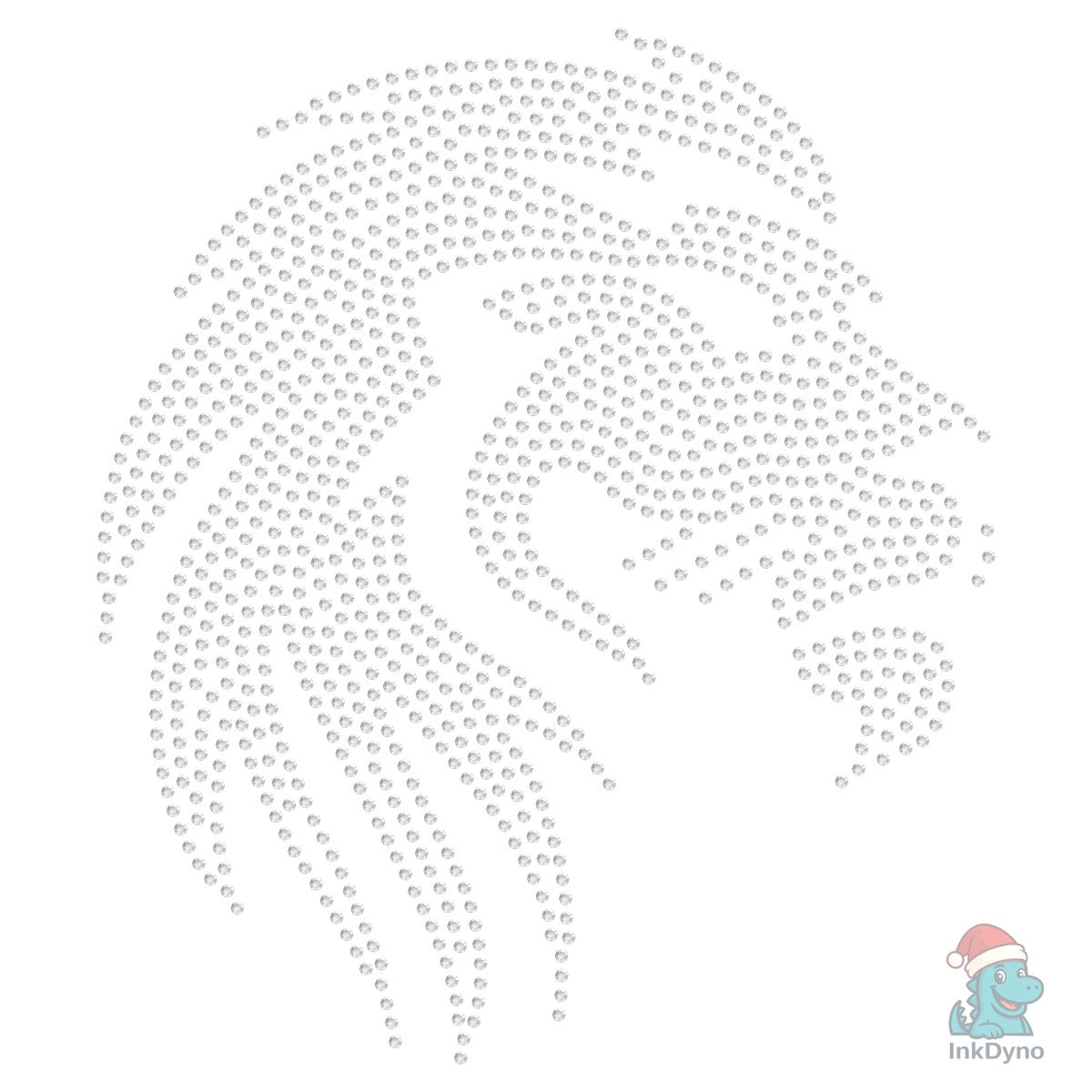 Lion Rhinestone Heat-Press Design