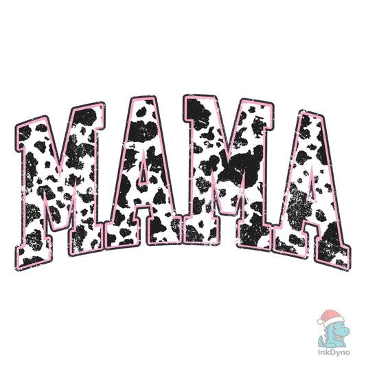 Mama Pink Cow Retro Varsity - DTF Transfer