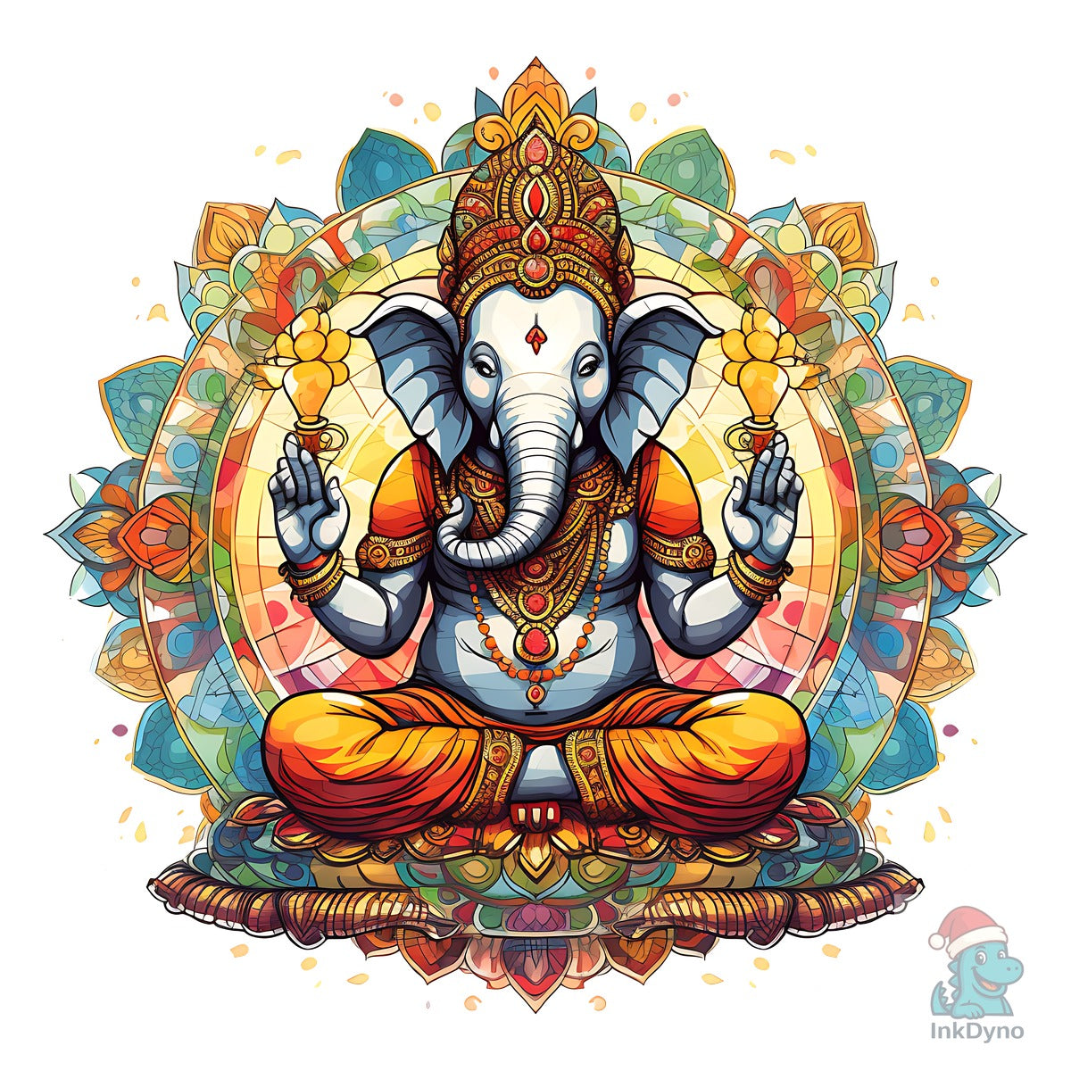 Ganesha Mandala Yoga Art