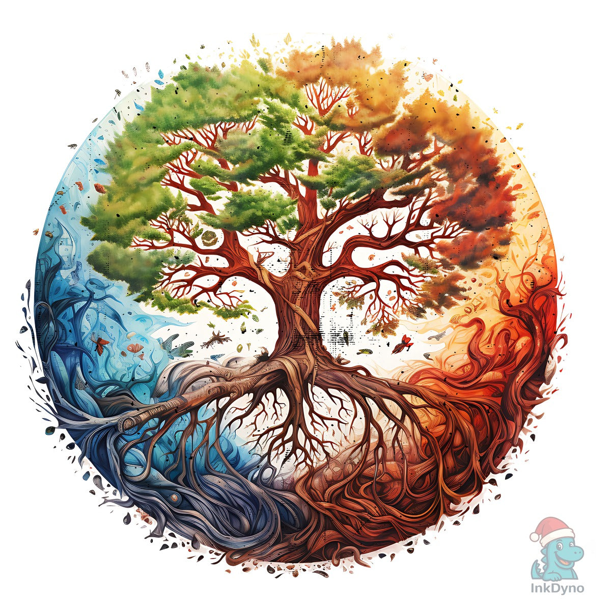 Retro Yoga Tree of Life Design