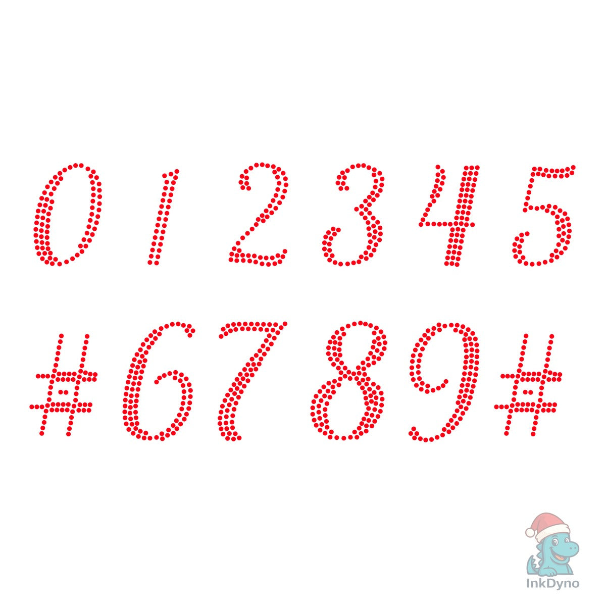 Number Rhinestone Design
