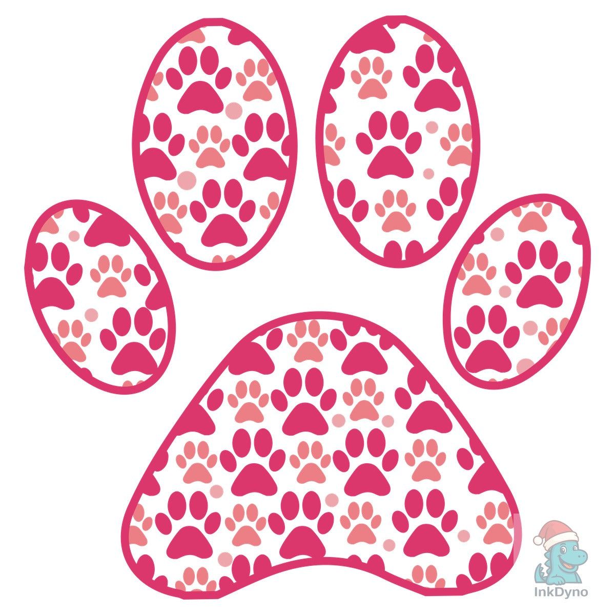 Dog Mom Paw Print Valentine's Shirt