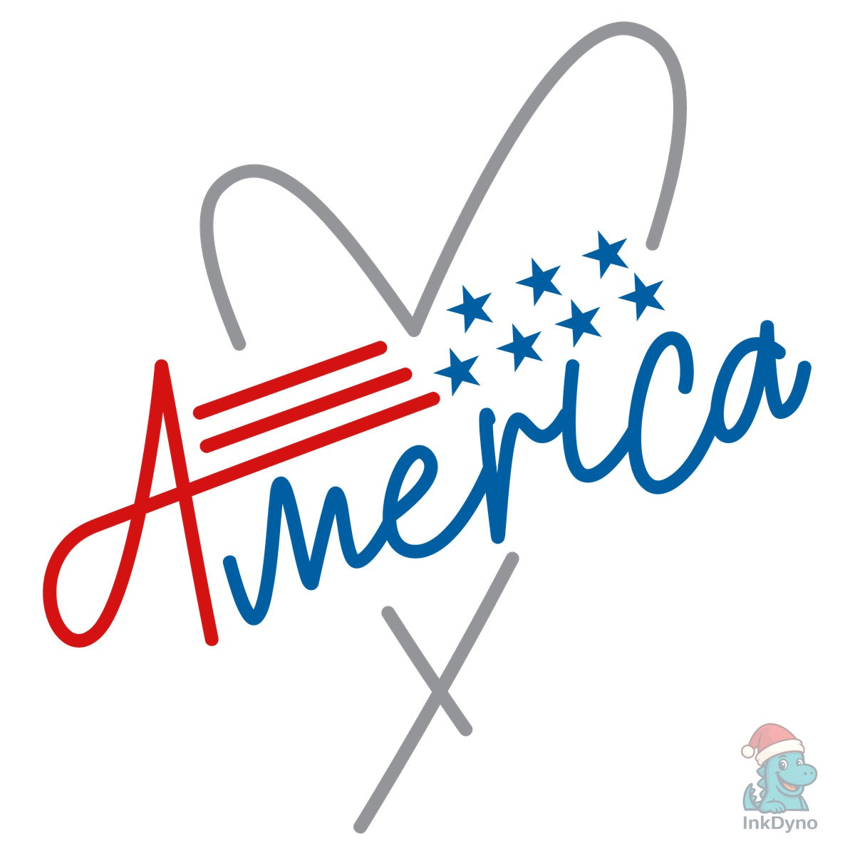 America 4th of July Patriotic Heat-Press Graphic