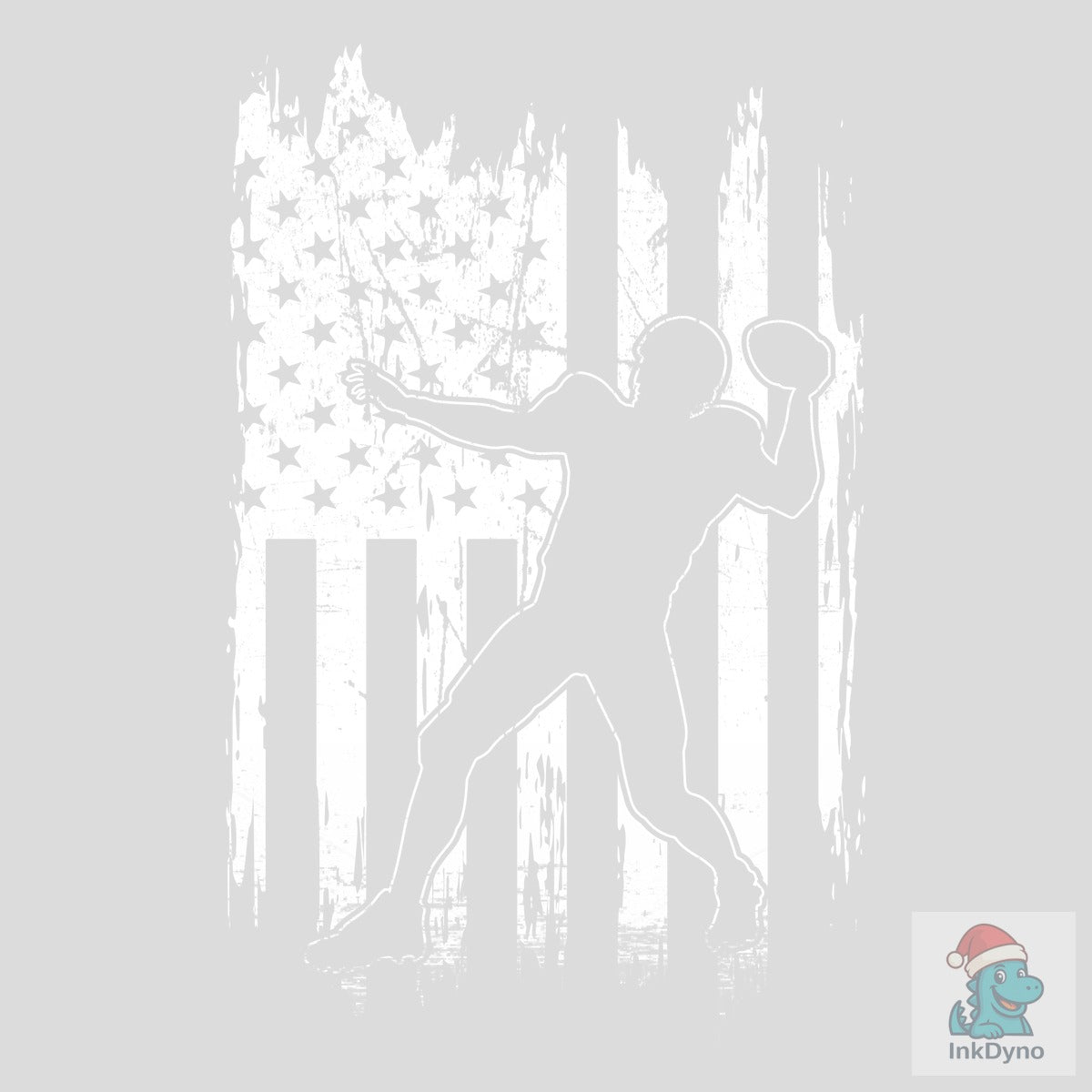 American Football Player USA Flag Tshirt