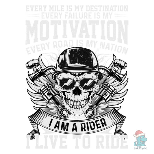 Biker T-shirt Design Motorcycle T-shirt - DTF Transfer