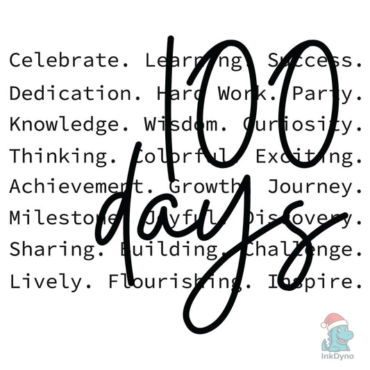 100 Days Words 100 Days of School - DTF Transfer