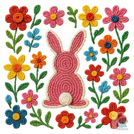 Faux Yarn Boho Easter Design - DTF Transfer
