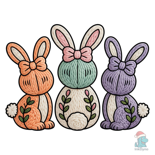 Chunky Yarn Easter Bunny Bunny - DTF Transfer