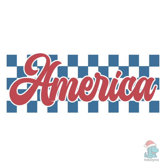 Retro Checkered America - DTF Transfer
