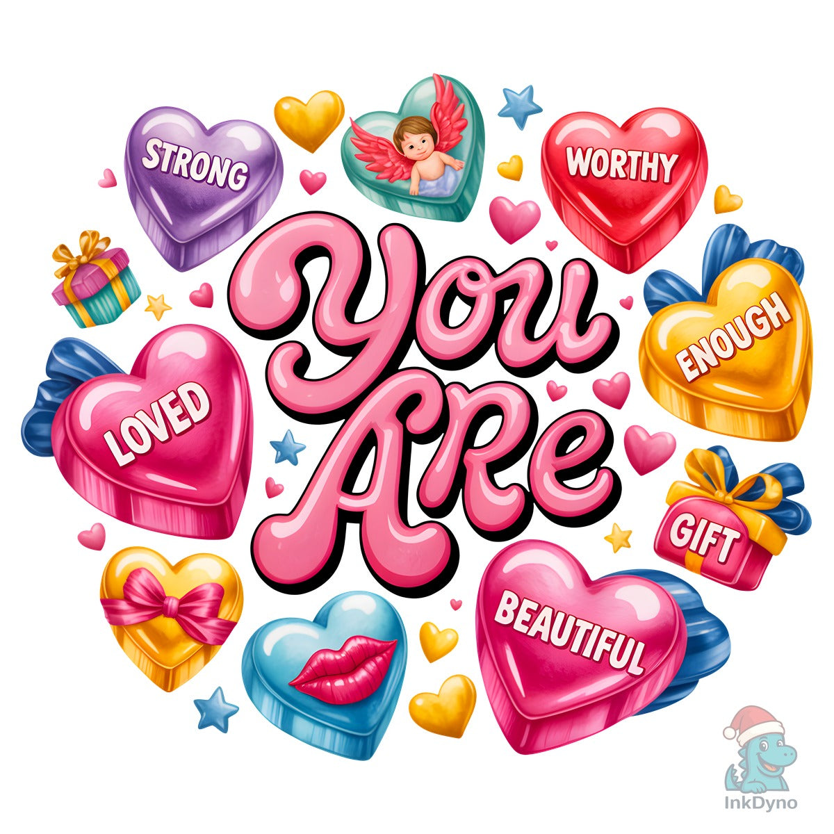 Retro You Are Enough Valentine