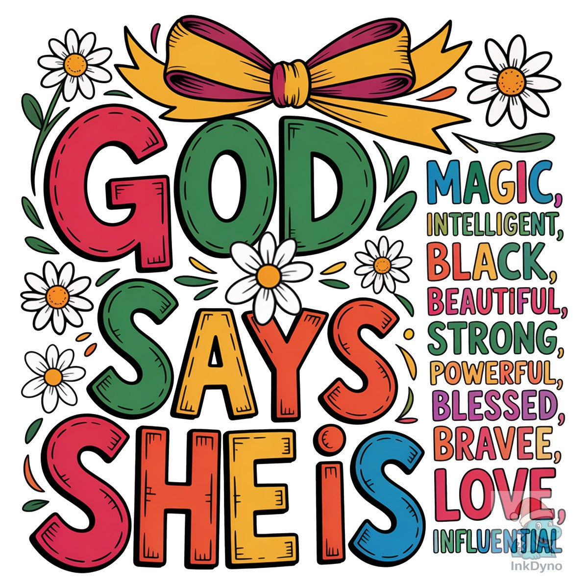 God Says She is Magic Checker Bow
