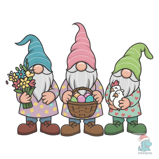 Easter Gnomes with Basket - DTF Transfer