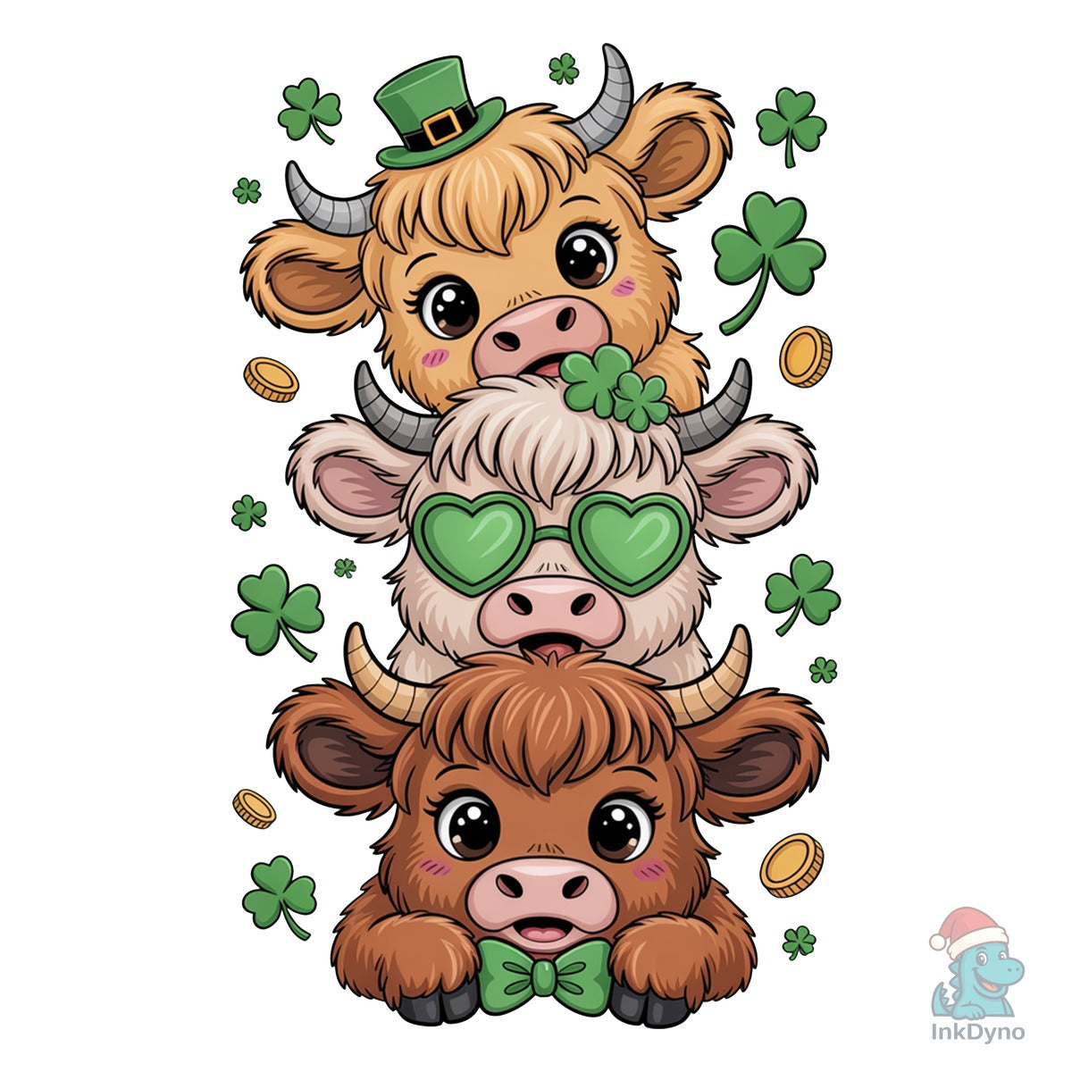 St. Patrick's Day Highland Cute Cow