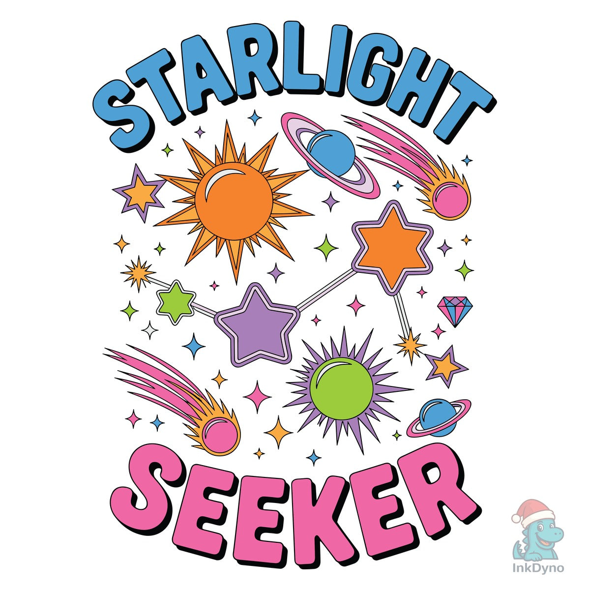 Starlight Seeker Colorful Galaxy Design