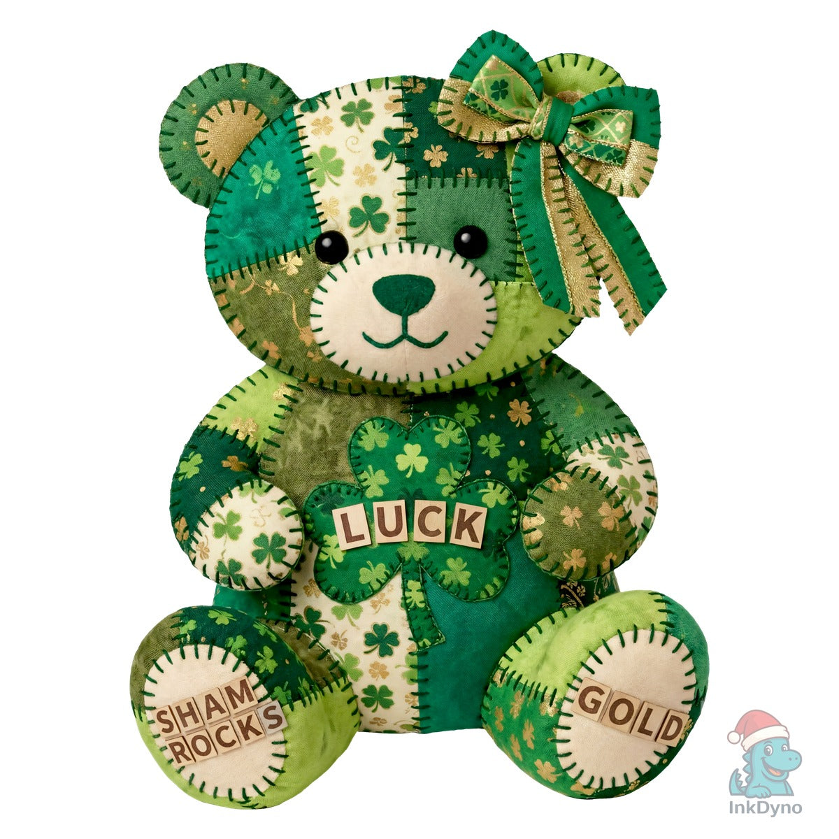 Patchwork Teddy Bear St Patrick's