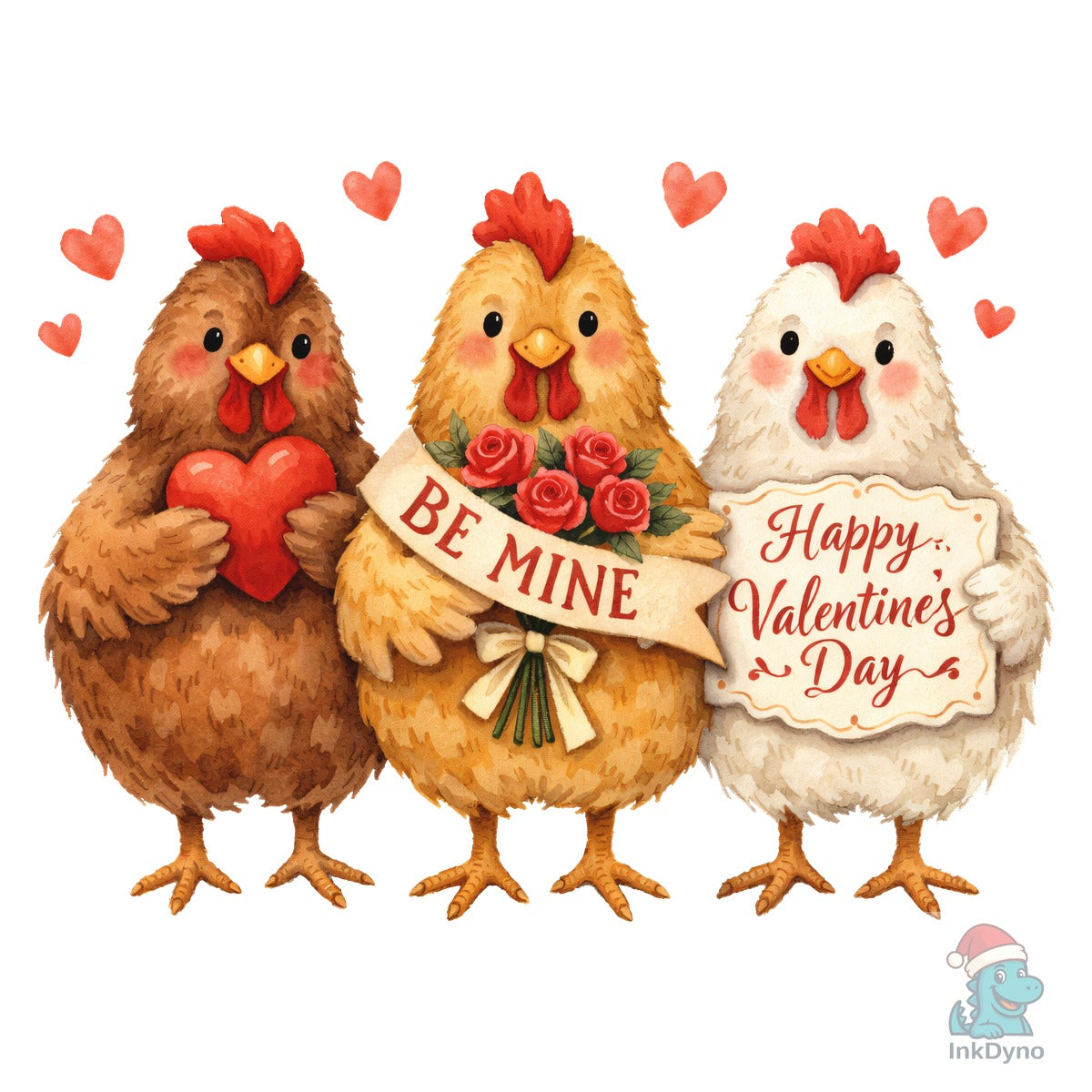 Happy Valentine's Day Chicken Cute