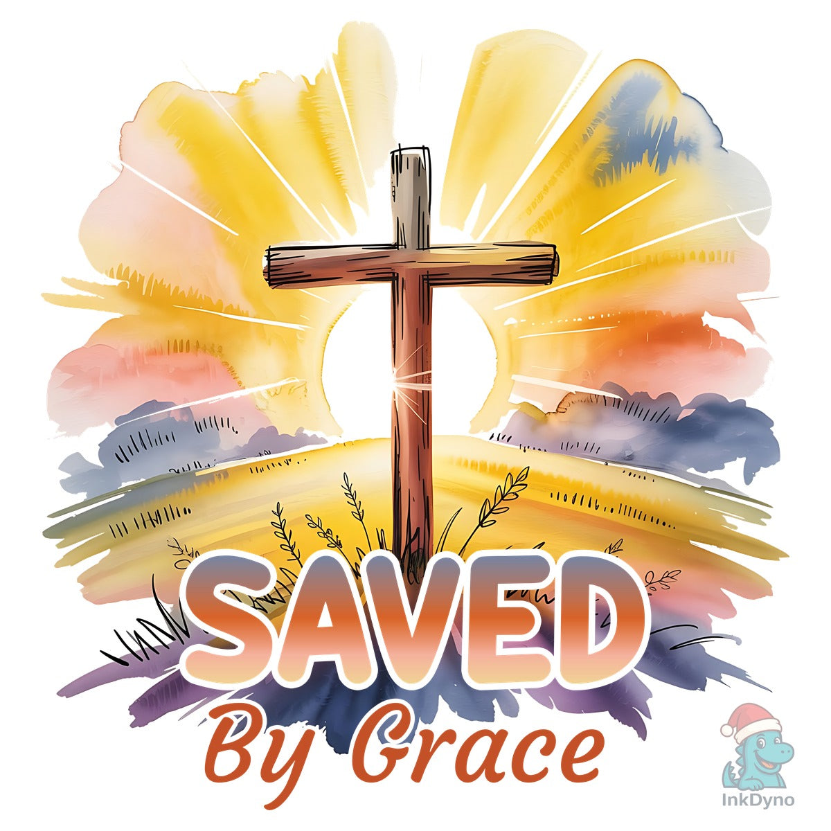 Saved by Grace Christian Cross Easter
