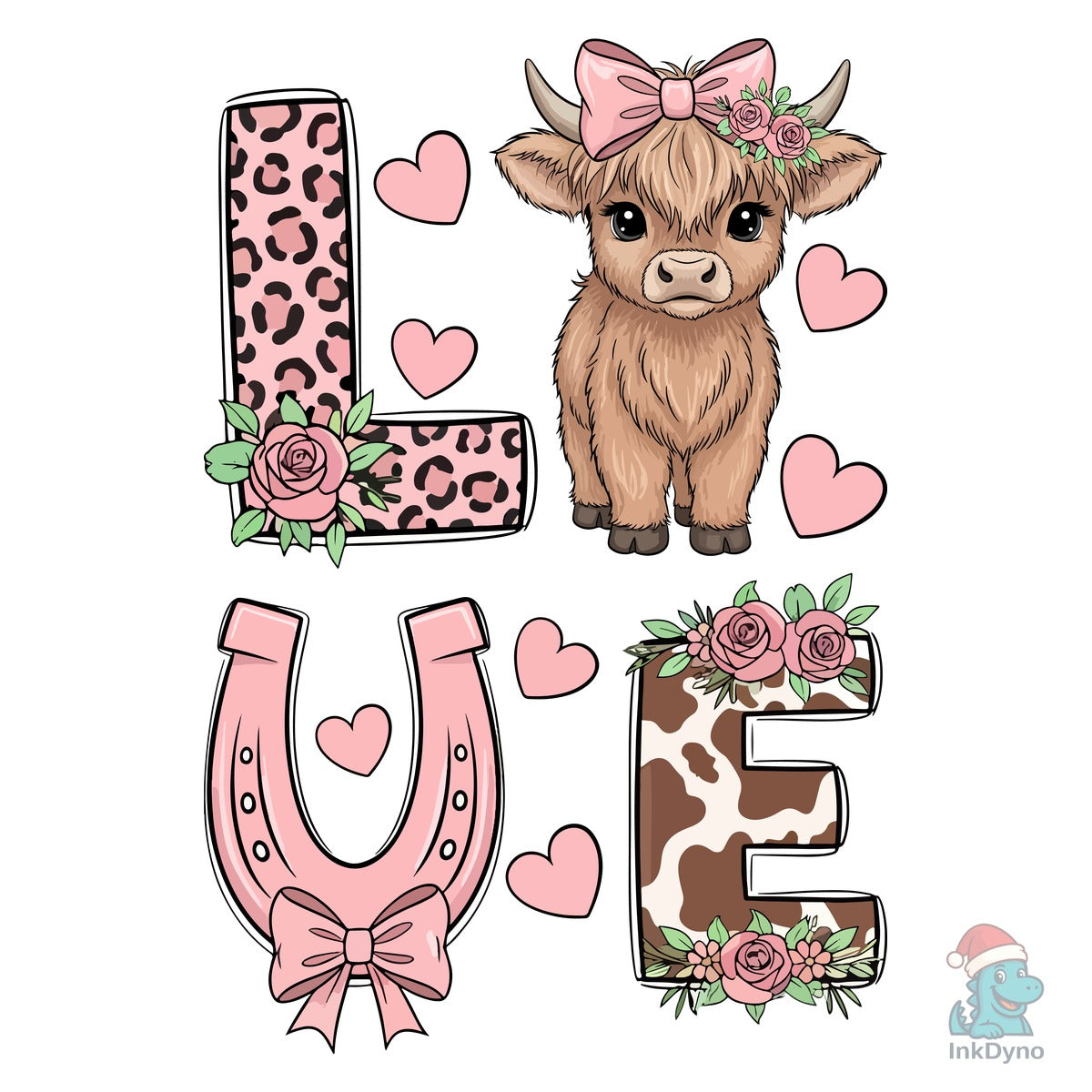 Cow Love Valentine's Day T-Shirt