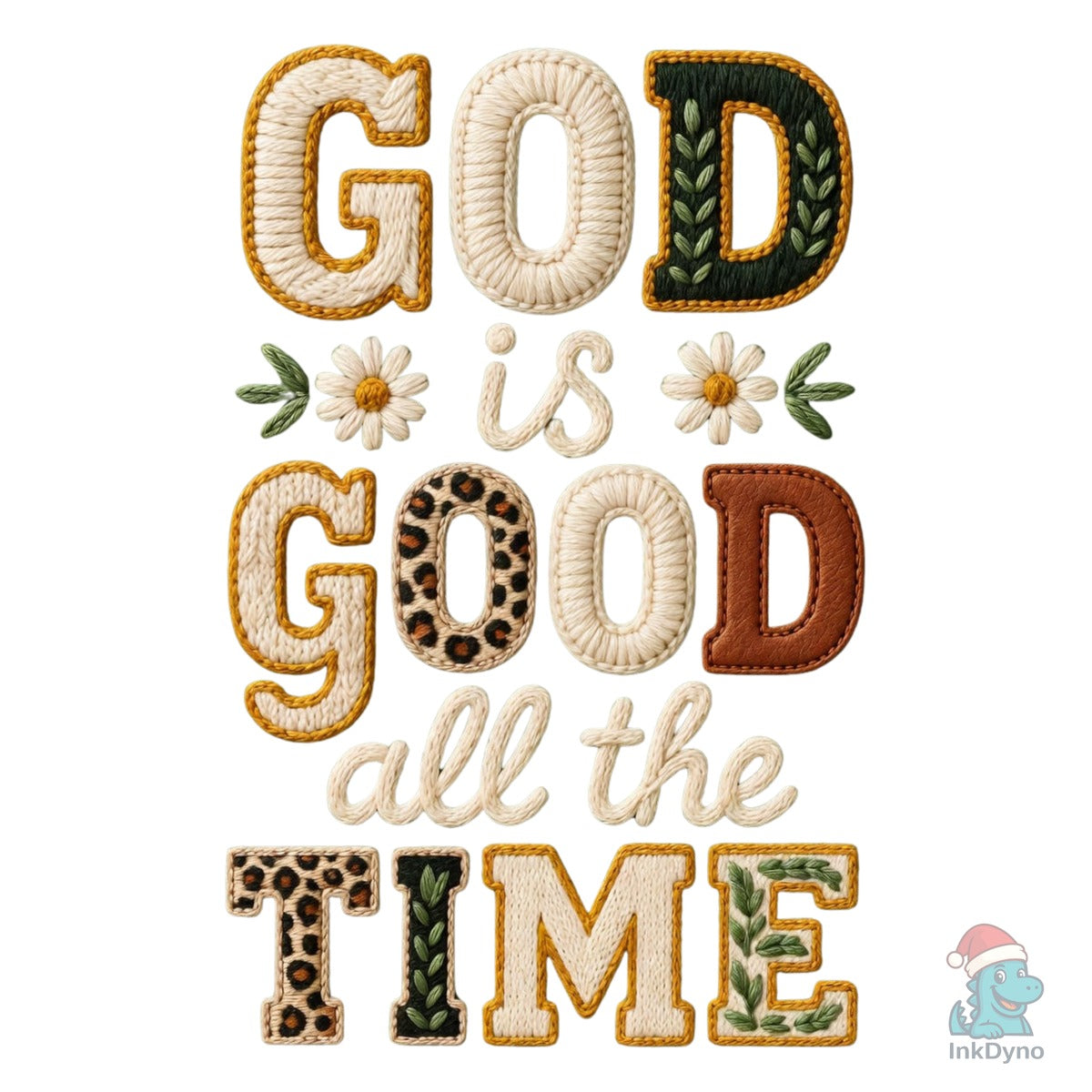 God is Good Floral Textured Faith