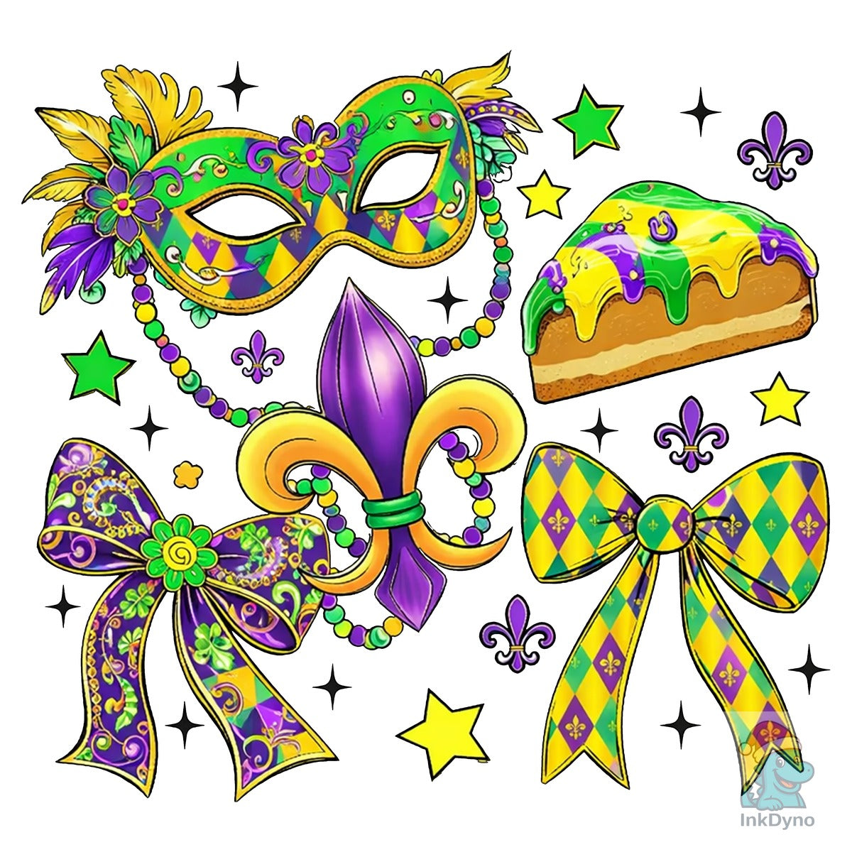 Mardi Gras Coquette Bow
