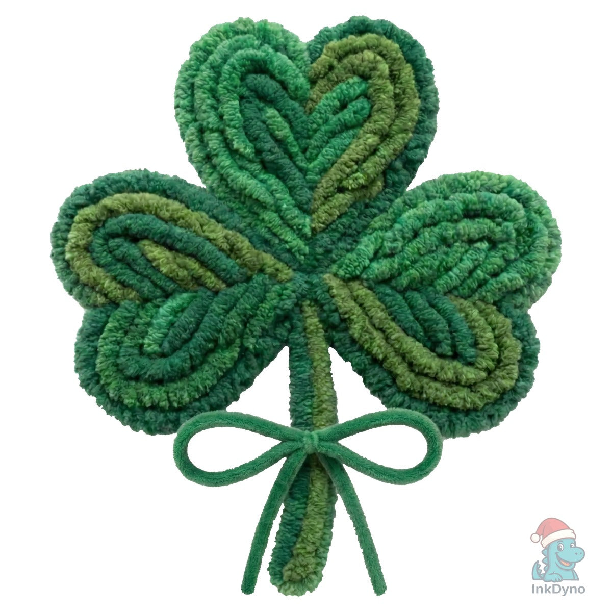 Faux Yarn Style Shamrock Clover
