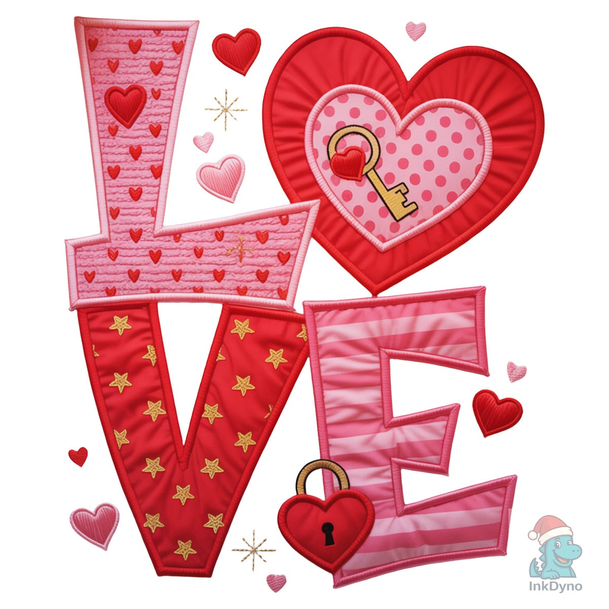 Love Heart Faux Yarn Sublimation