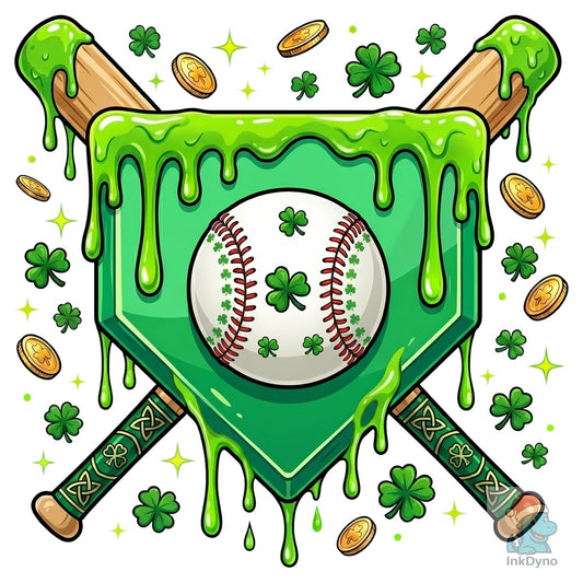 Lucky Shamrock Baseball St Patrick - DTF Transfer