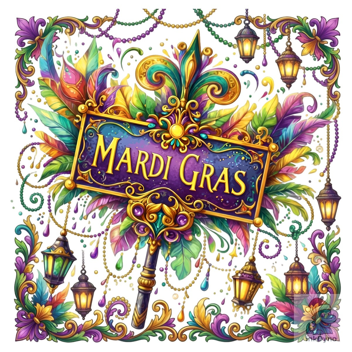 Mardi Gras Ornate Frame