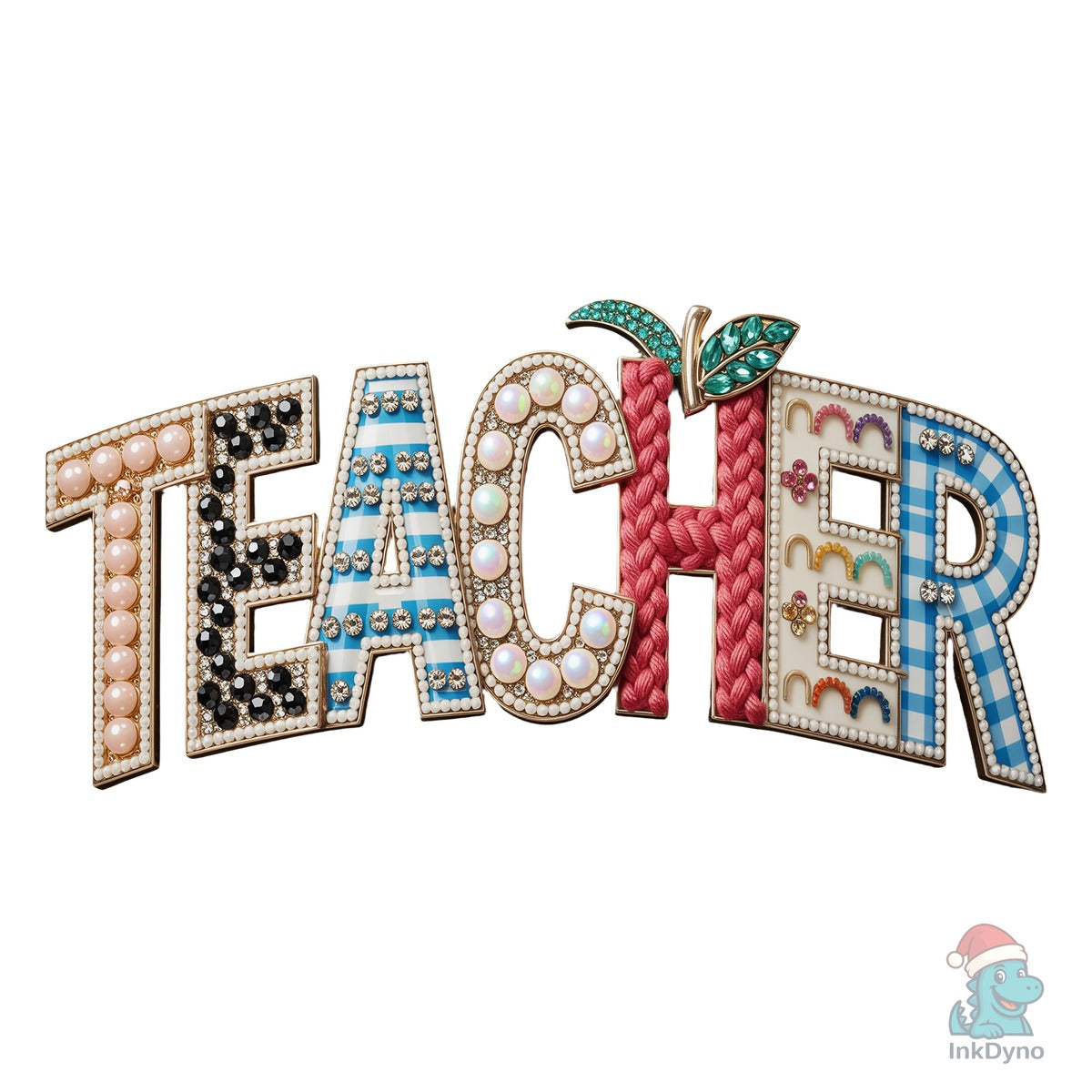 Teacher Rhinestone Diamond Apple Shirt