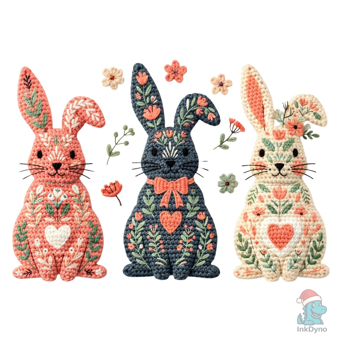 Crochet Easter Bunny Floral Coquette