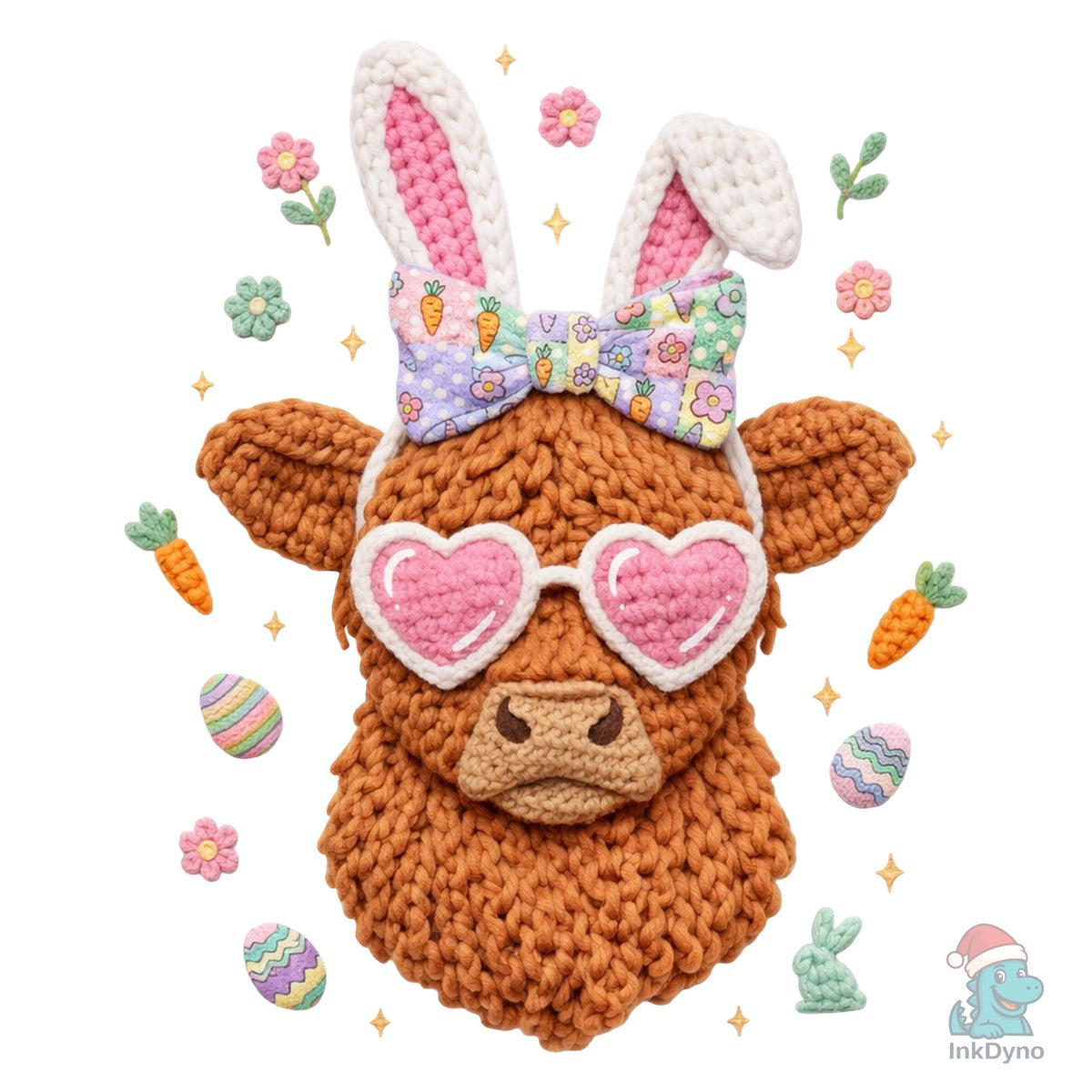 Crochet Easter Day Highland Cow