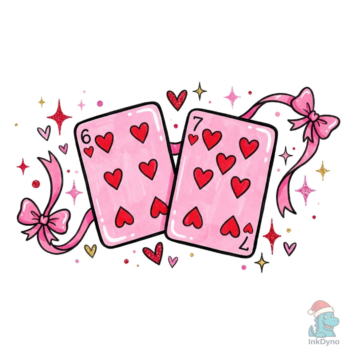 Pink Heart Cards Love