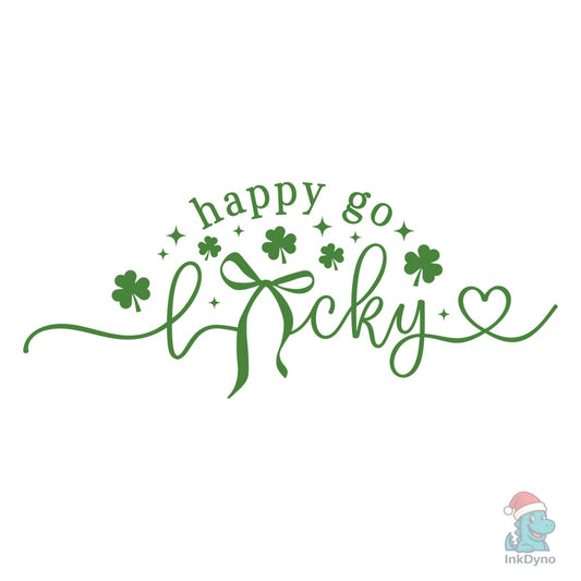 St Patricks Day Happy Go Lucky - DTF Transfer
