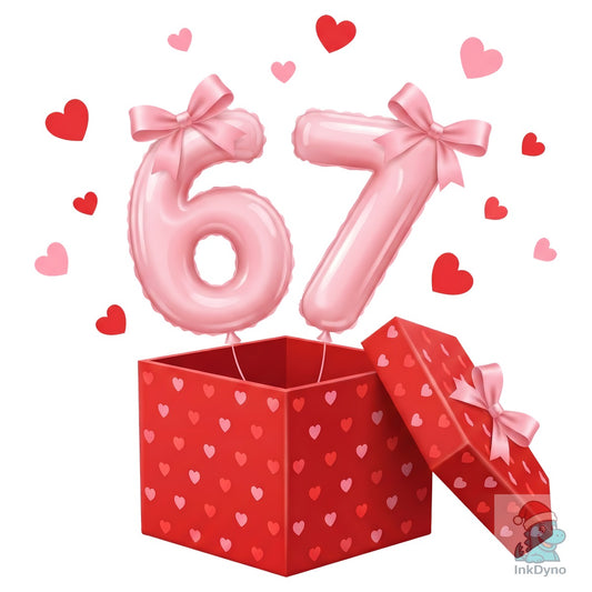 67 Valentine Balloon - DTF Transfer