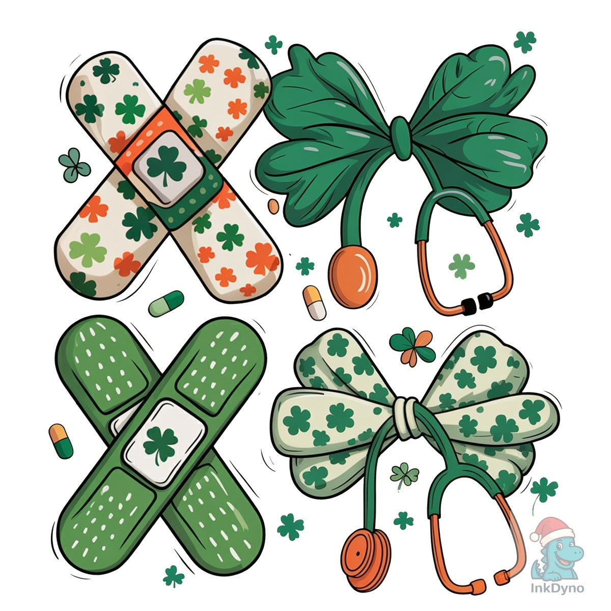 Nurse Coquette St Patricks Day Bow