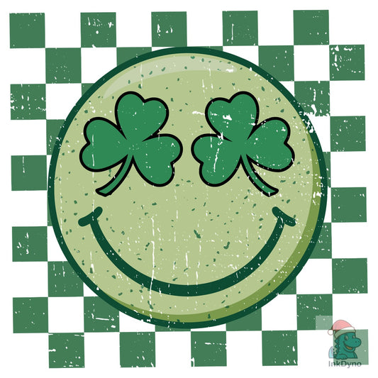 St Patricks Day Shamrock Smiley - DTF Transfer