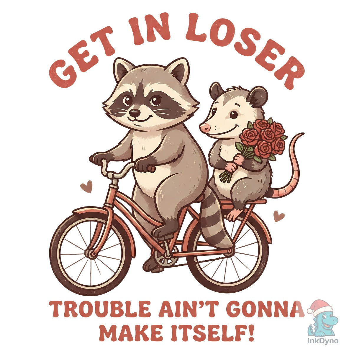 Funny Raccoon Opossum Valentine