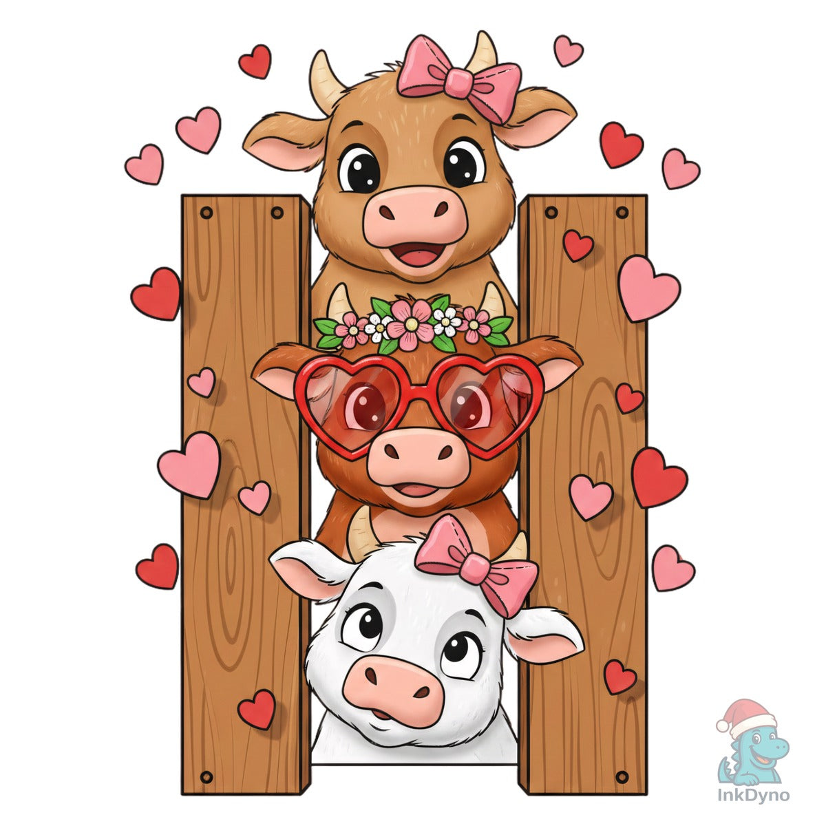 Lovely Cows Valentine Day Tshirt Design