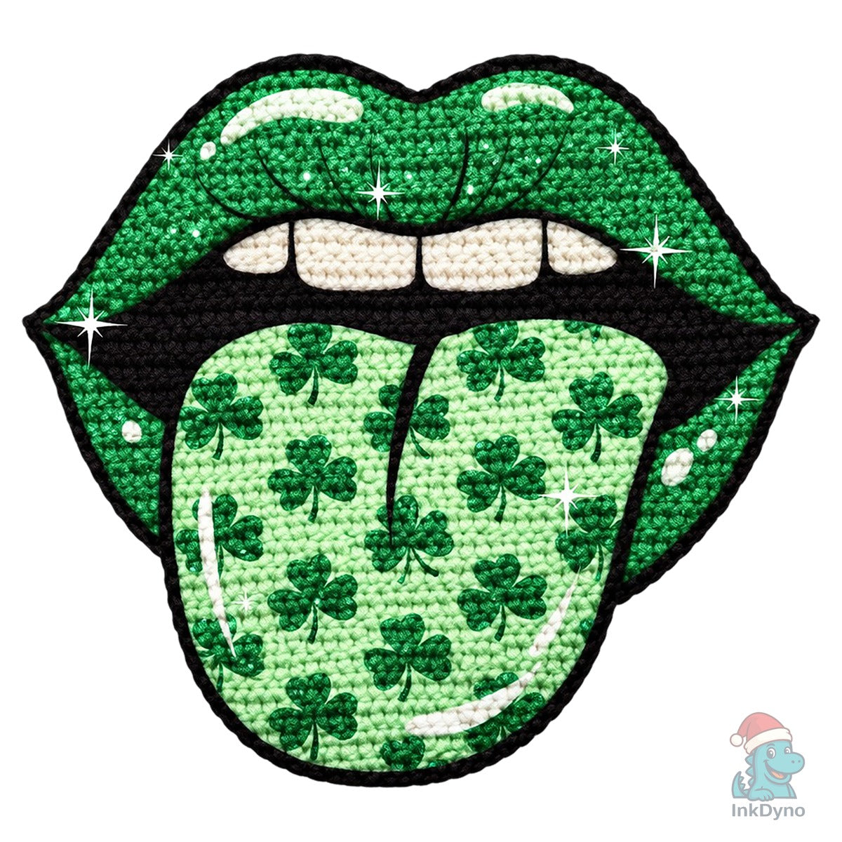 Lucky Shamrock Tongue Lips